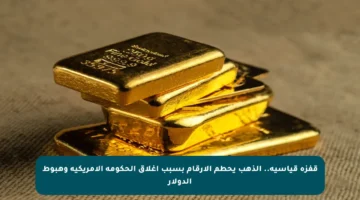 قفزة قياسية.. الذهب يحطم الأرقام بسبب إغلاق الحكومة الأمريكية وهبوط الدولار